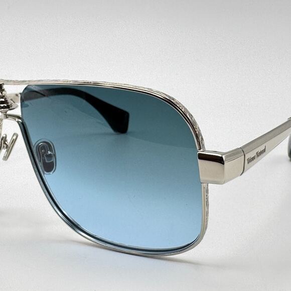 Vivienne Westwood Sunglasses Keith VW5101 800 Silver Aviator Gradient Lens 63mm main image 10